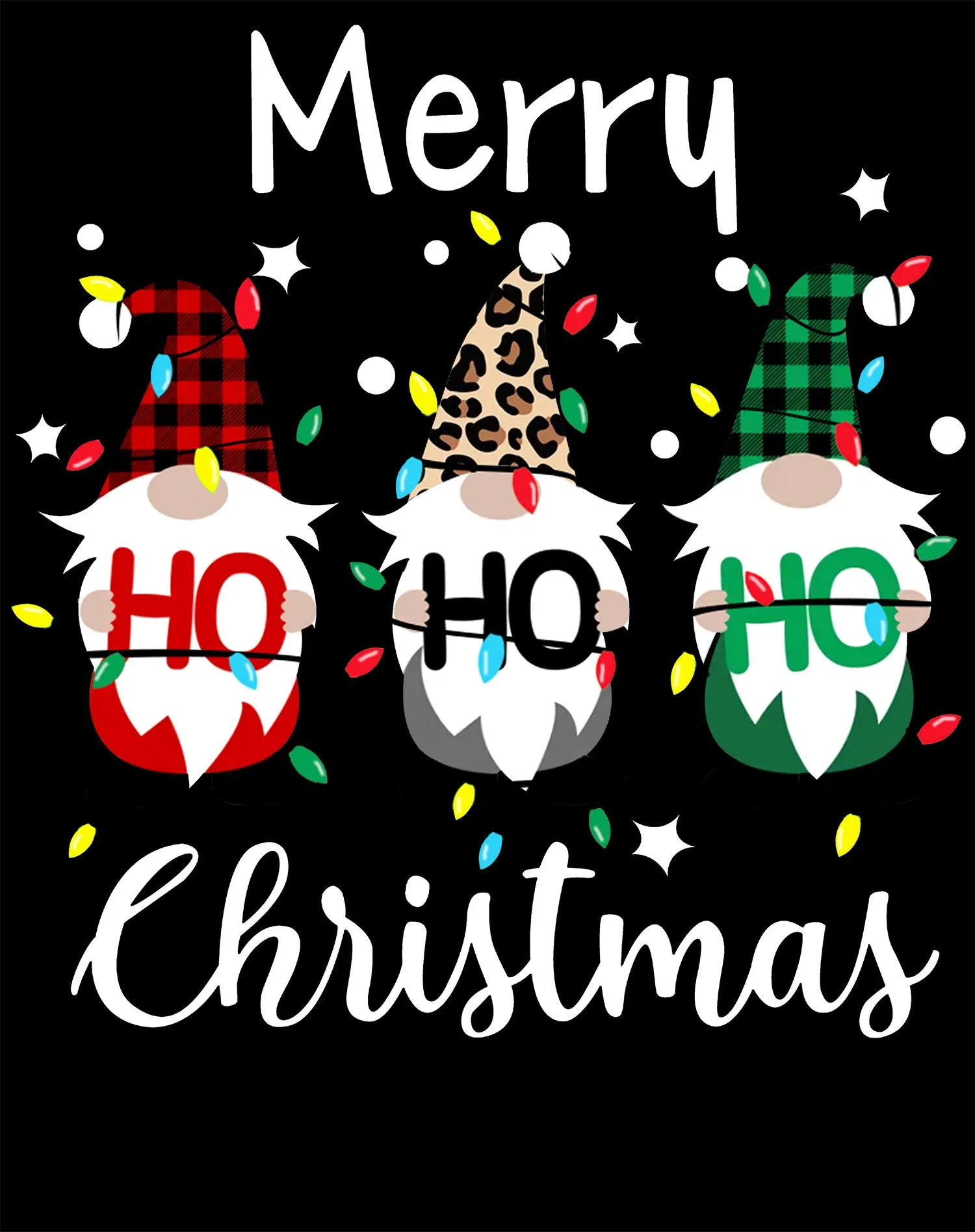Christmas Elfs Meme Merry Ho Ho Ho Funny Cute Xmas Family Men's T-Shirt