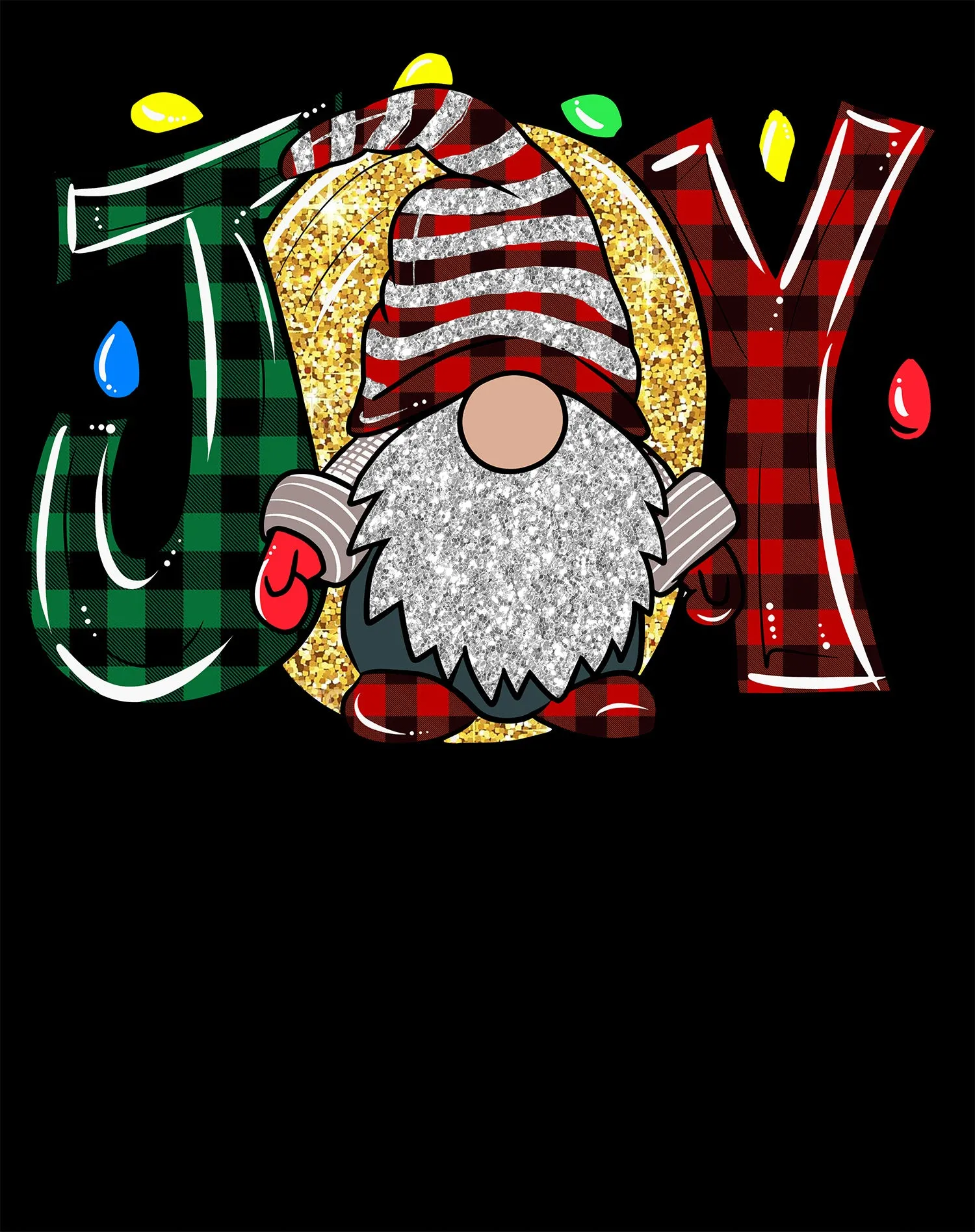 Christmas Gnome Joy Sparkle Meme Traditional Xmas Family Fun Youth T-Shirt