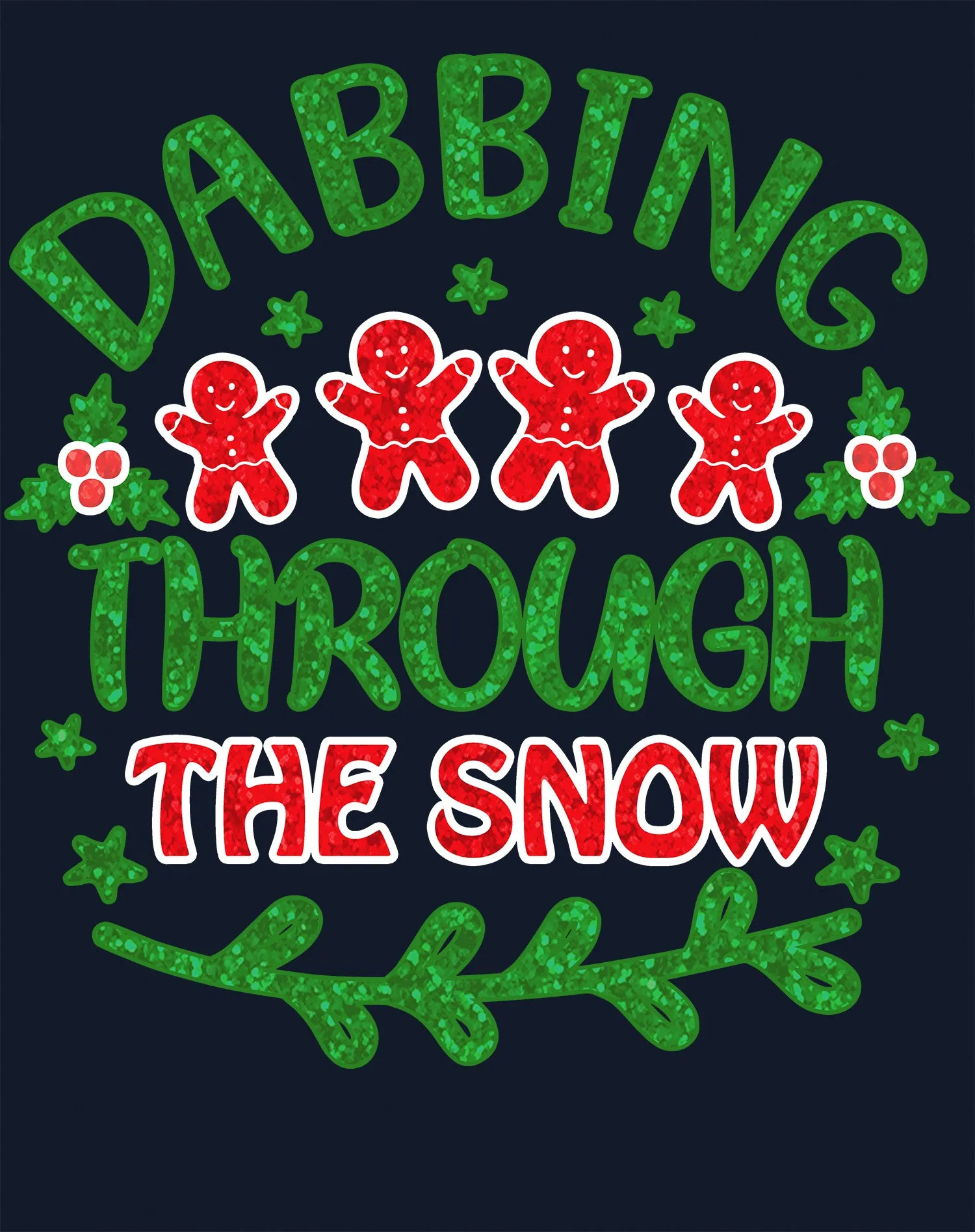 Christmas Meme Dabbing Gingerbread Men Snow Lol Xmas Sparkle Men's T-Shirt