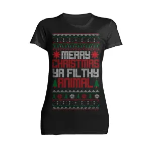 Christmas Merry Xmas Ya Filthy Animal Meme Lol Ugly Xmas Women's T-Shirt