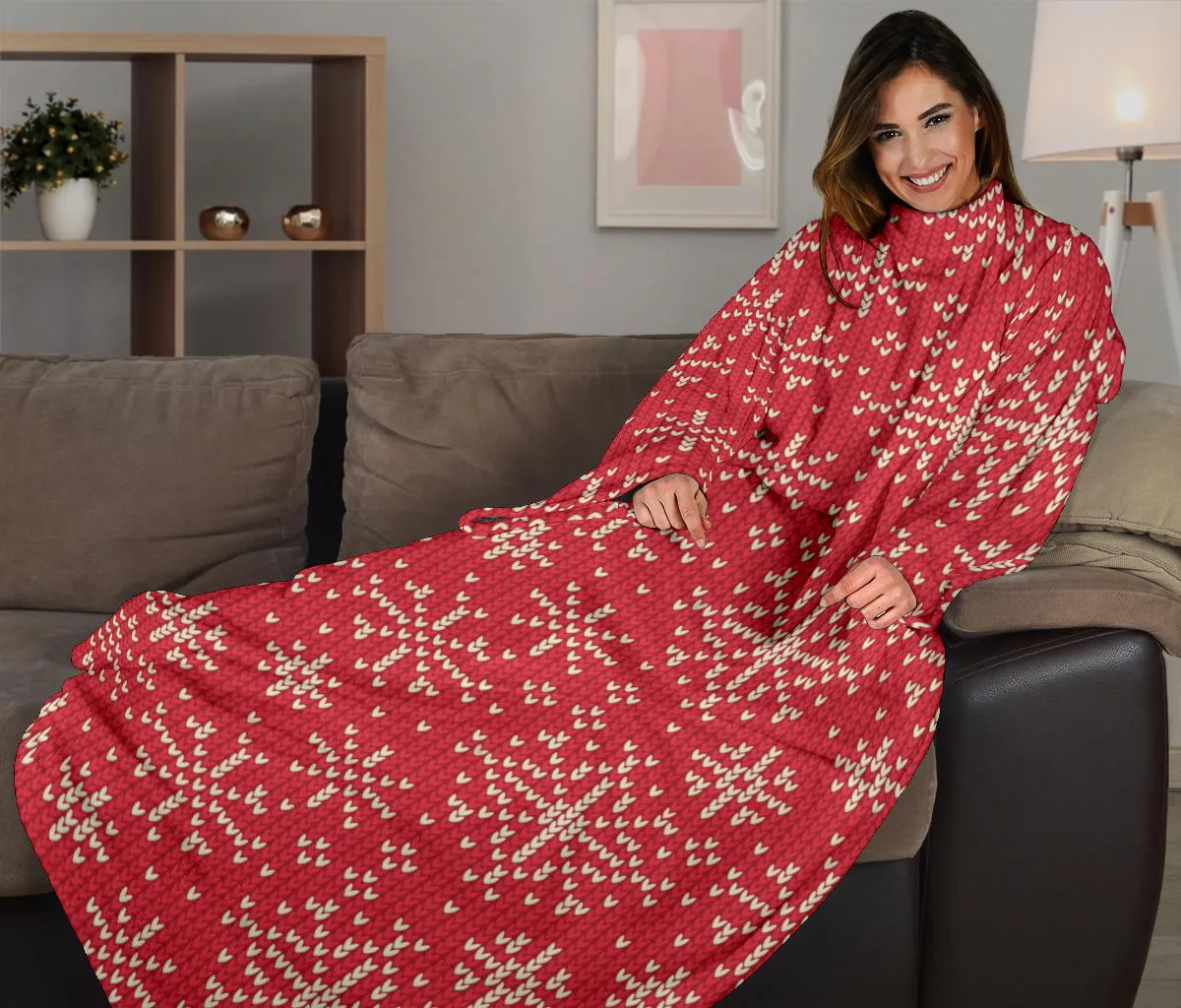 Christmas Snowflake Adult Sleeve Blanket
