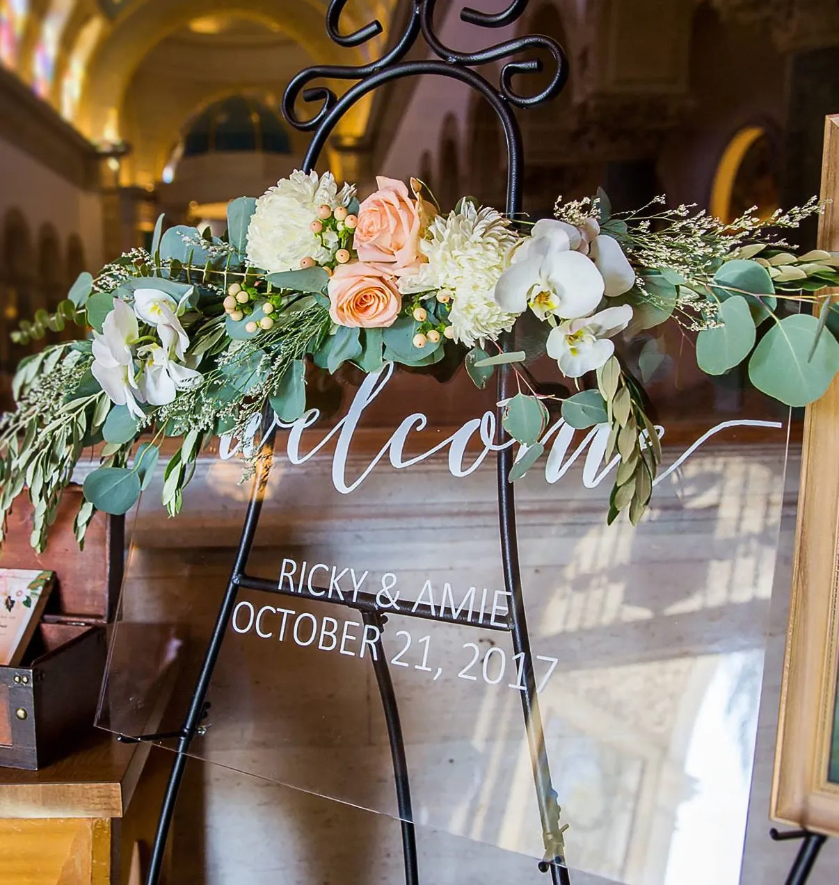 Clear Wedding Welcome Sign