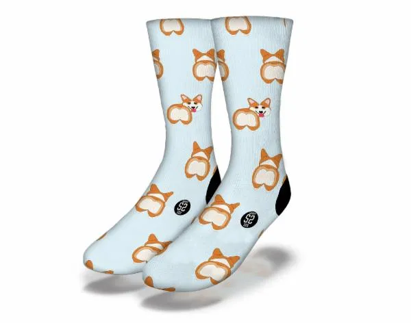 CORGI BUTTS Funny Dog Socks