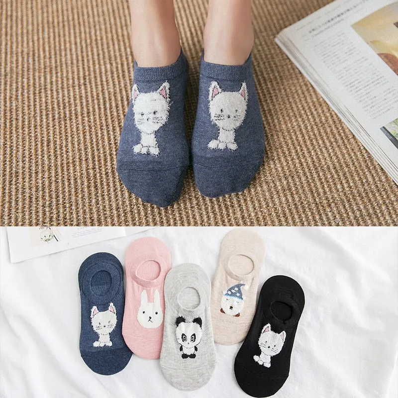 Cotton cartoon animals Socks - 5 Pairs