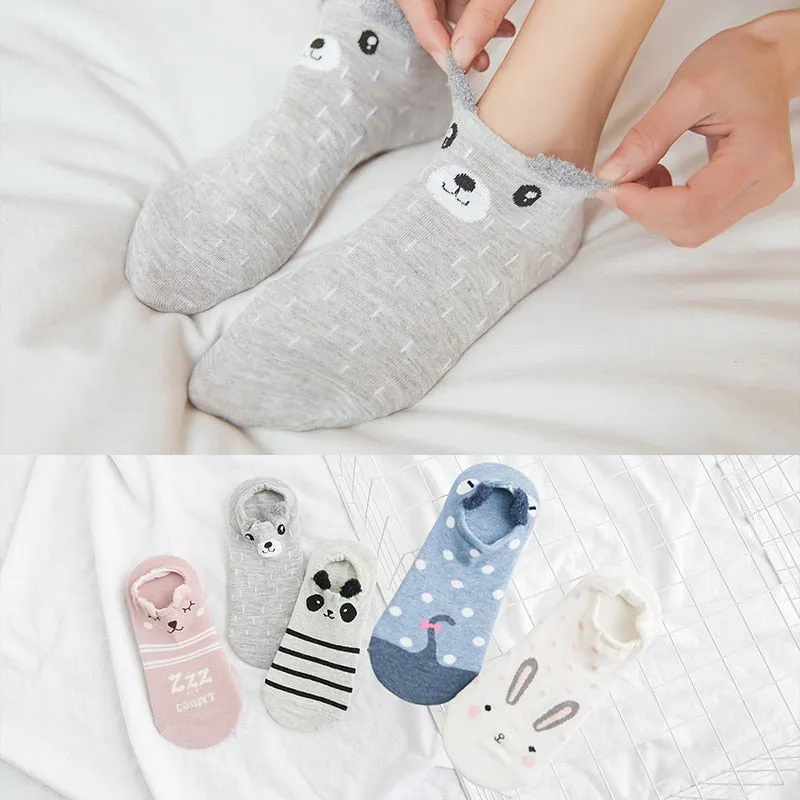 Cotton cartoon animals Socks - 5 Pairs