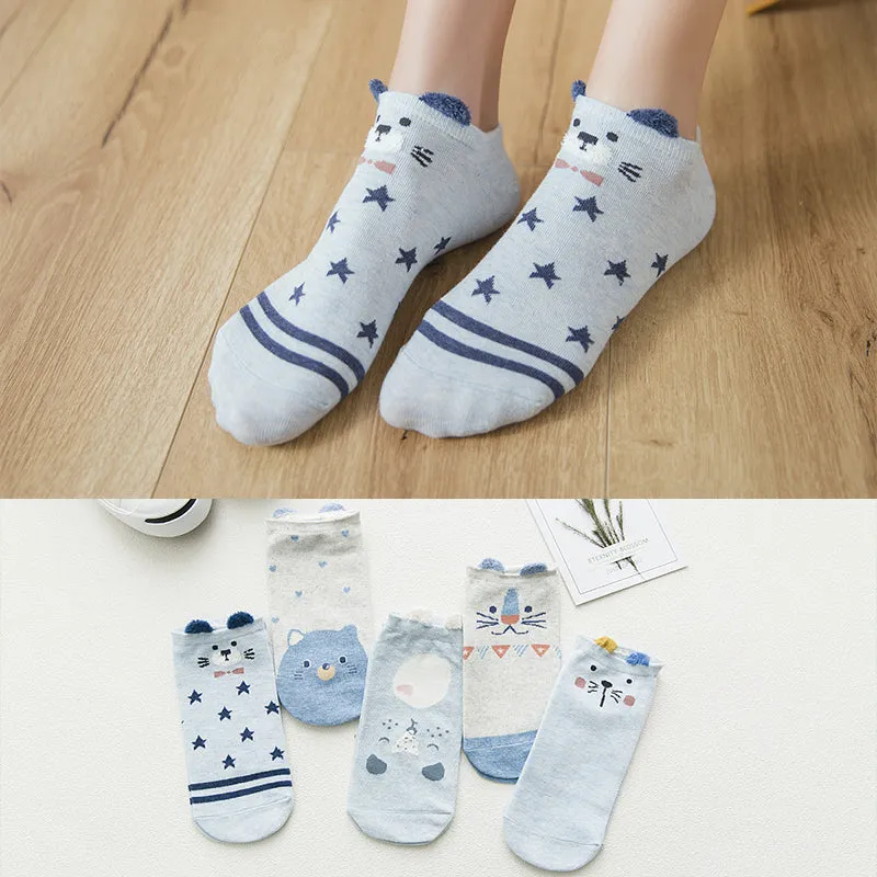 Cotton cartoon animals Socks - 5 Pairs