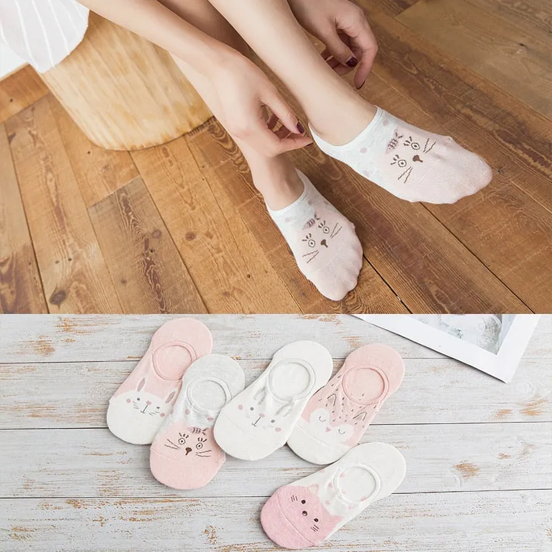 Cotton cartoon animals Socks - 5 Pairs