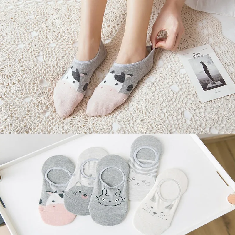 Cotton cartoon animals Socks - 5 Pairs