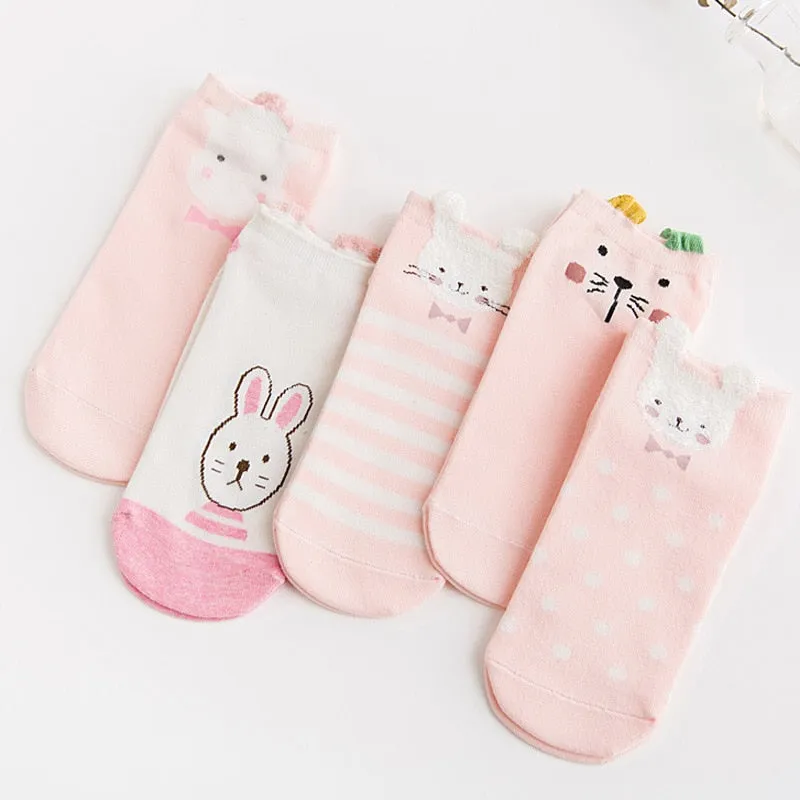 Cotton cartoon animals Socks - 5 Pairs