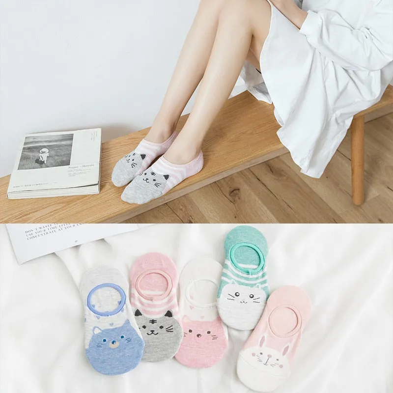 Cotton cartoon animals Socks - 5 Pairs