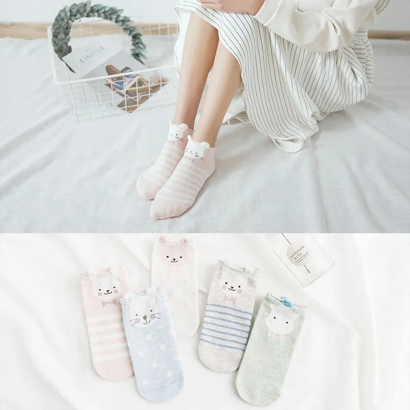 Cotton cartoon animals Socks - 5 Pairs