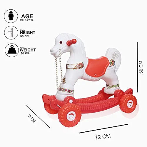 CR18 COLLECTION 2 in 1 Baby Horse Rider and Rocker for Kids Age 1-5 Years