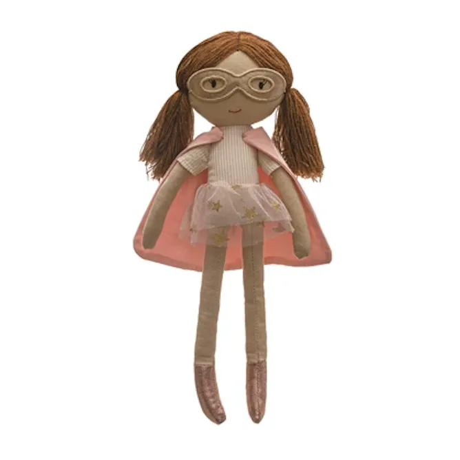 Creative Co-Op Cotton Super Hero Doll - Assorted Styles