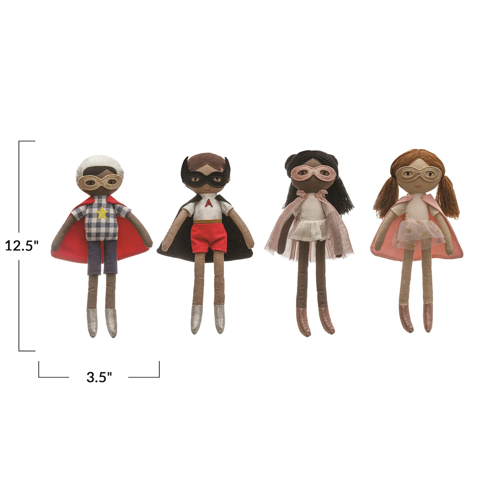 Creative Co-Op Cotton Super Hero Doll - Assorted Styles