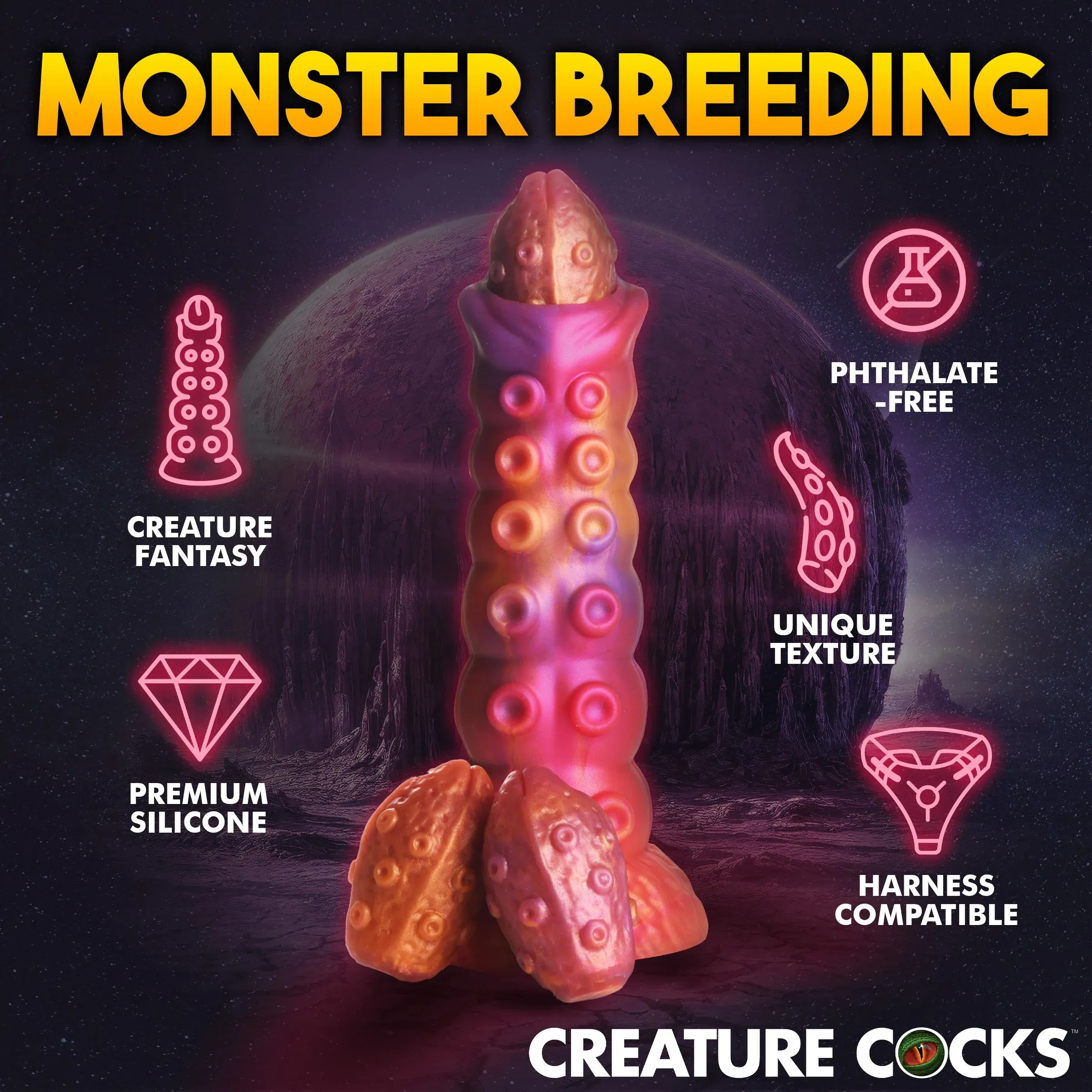 Creature Cocks Nymphoid Ovipositor with Eggs