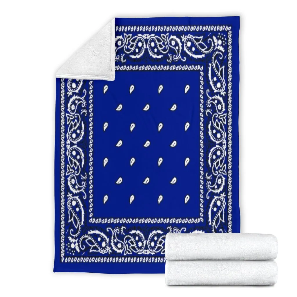 Crip Cuz Blue Bandana Blanket