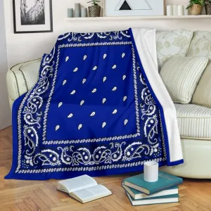 Crip Cuz Blue Bandana Blanket