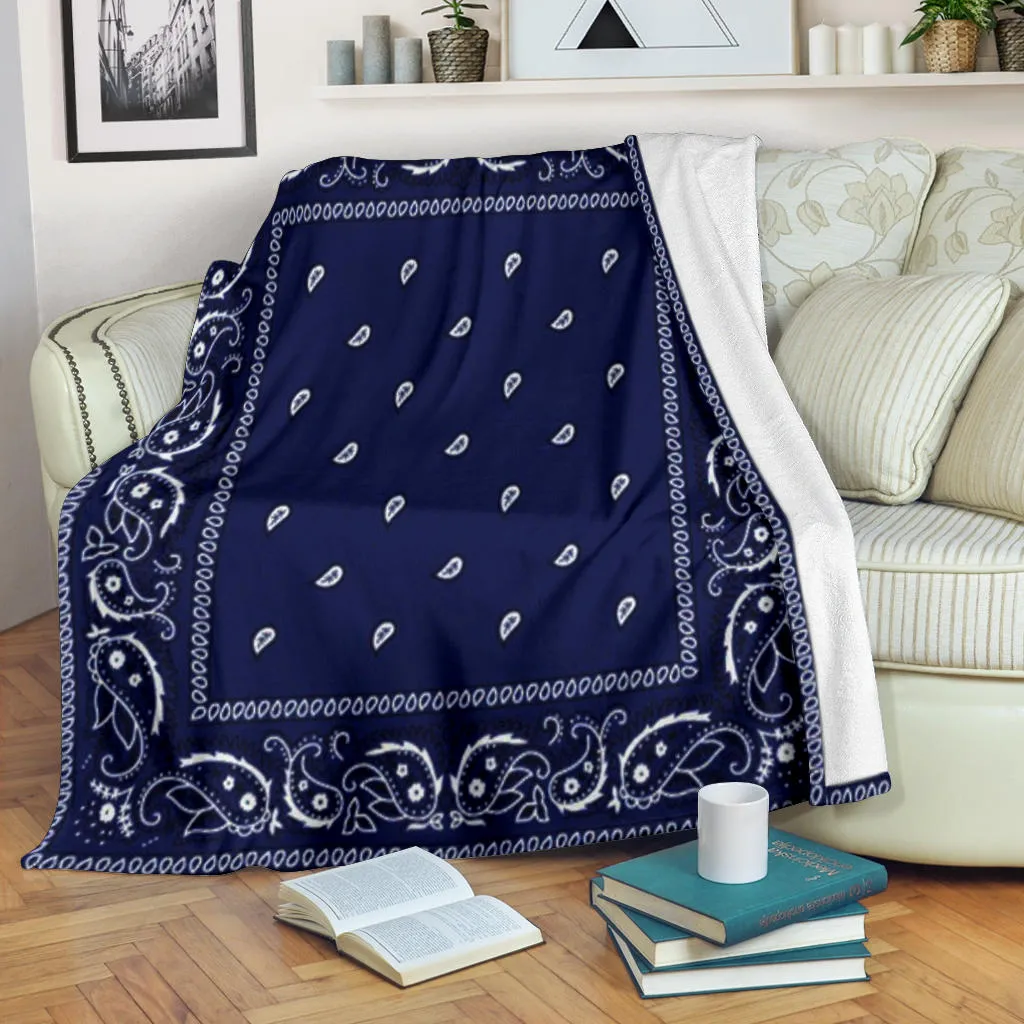 Crip Cuz Blue Bandana Premium Blanket