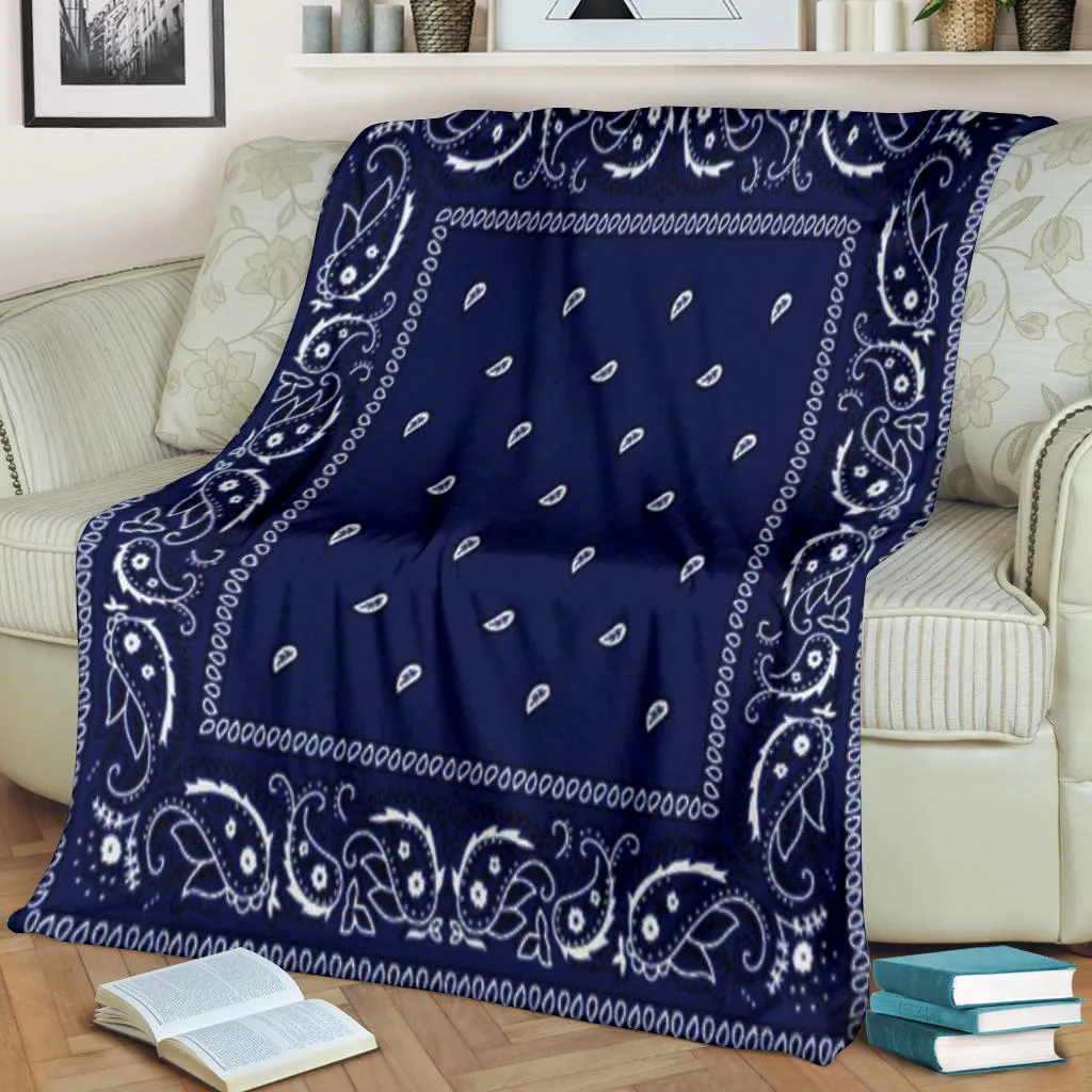Crip Cuz Blue Bandana Premium Blanket