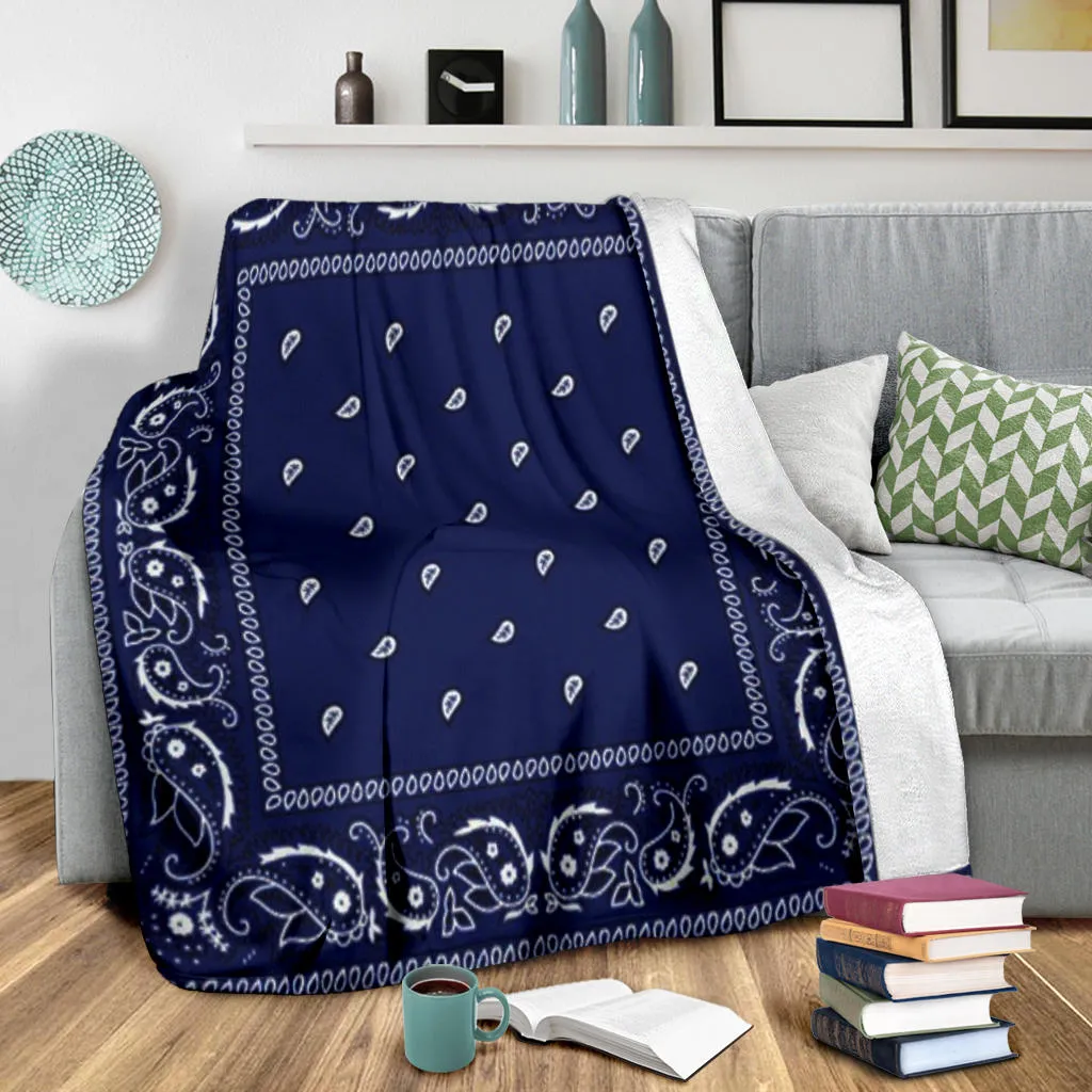 Crip Cuz Blue Bandana Premium Blanket