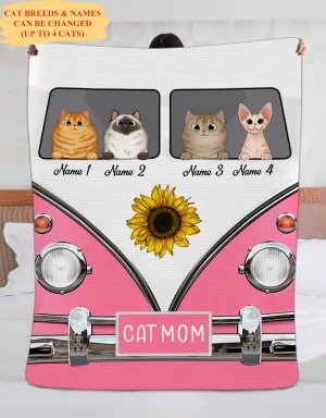 Custom 3D Fleece Blanket-Cat Mom-Personalized Gifts For Cat Lovers-HTV