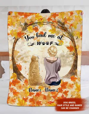 Custom 3D Fleece Blanket-You had me at woof-Personalized Gifts For Dog Lovers-HTV