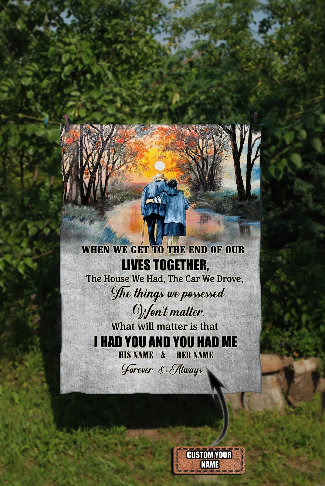 Custom Fleece Blanket-I had you and you had me-HTV