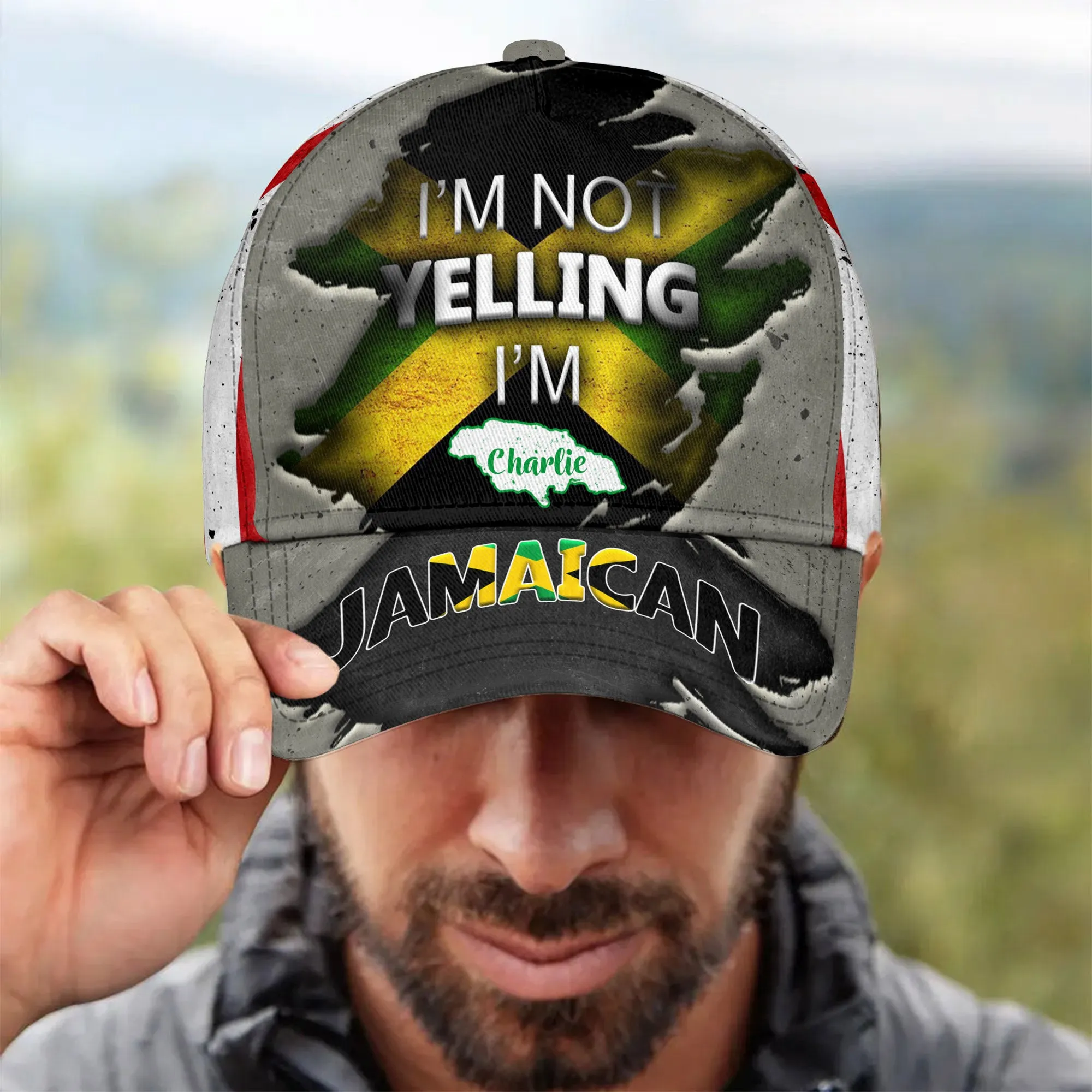 Custom I'm Not Yelling I'm Jamaican Classic Cap With Your Name