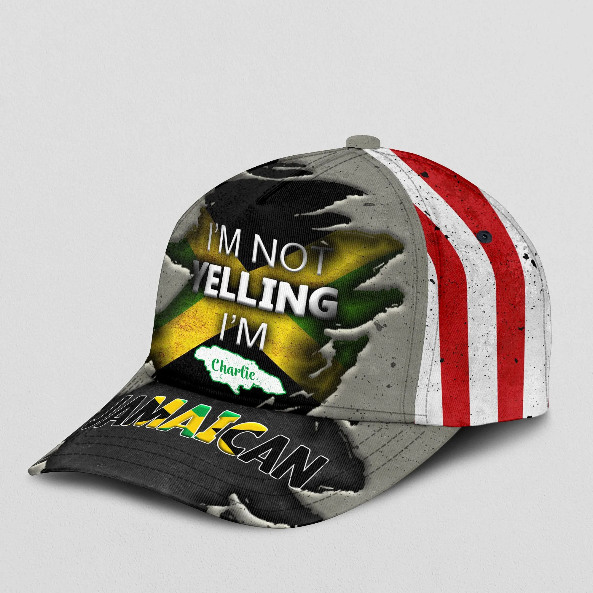Custom I'm Not Yelling I'm Jamaican Classic Cap With Your Name