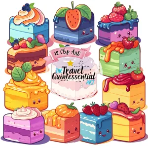 Cute Cakes Digital Art SETCK001