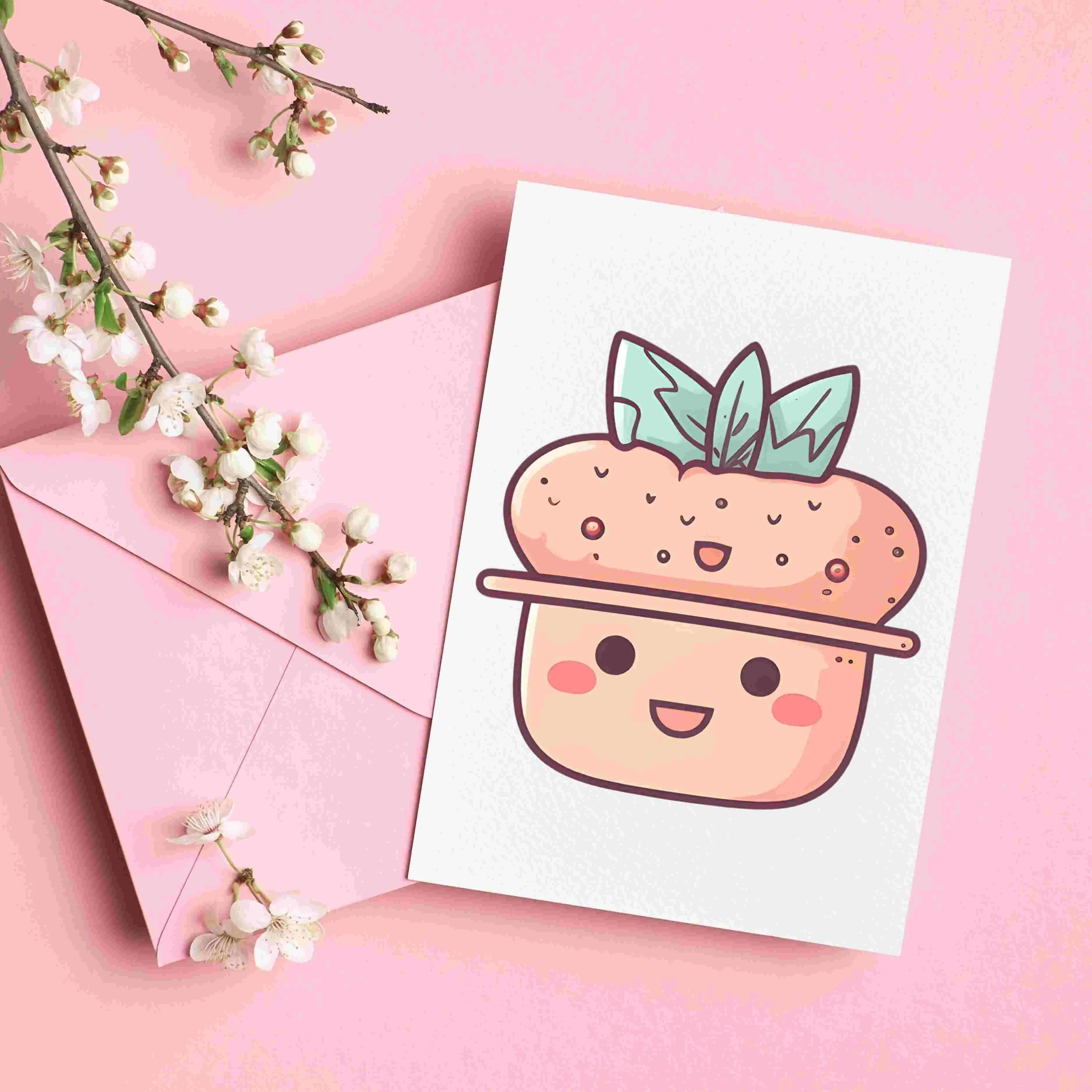 Cute Desserts Cartoon Characters - Digital Art SETCD002