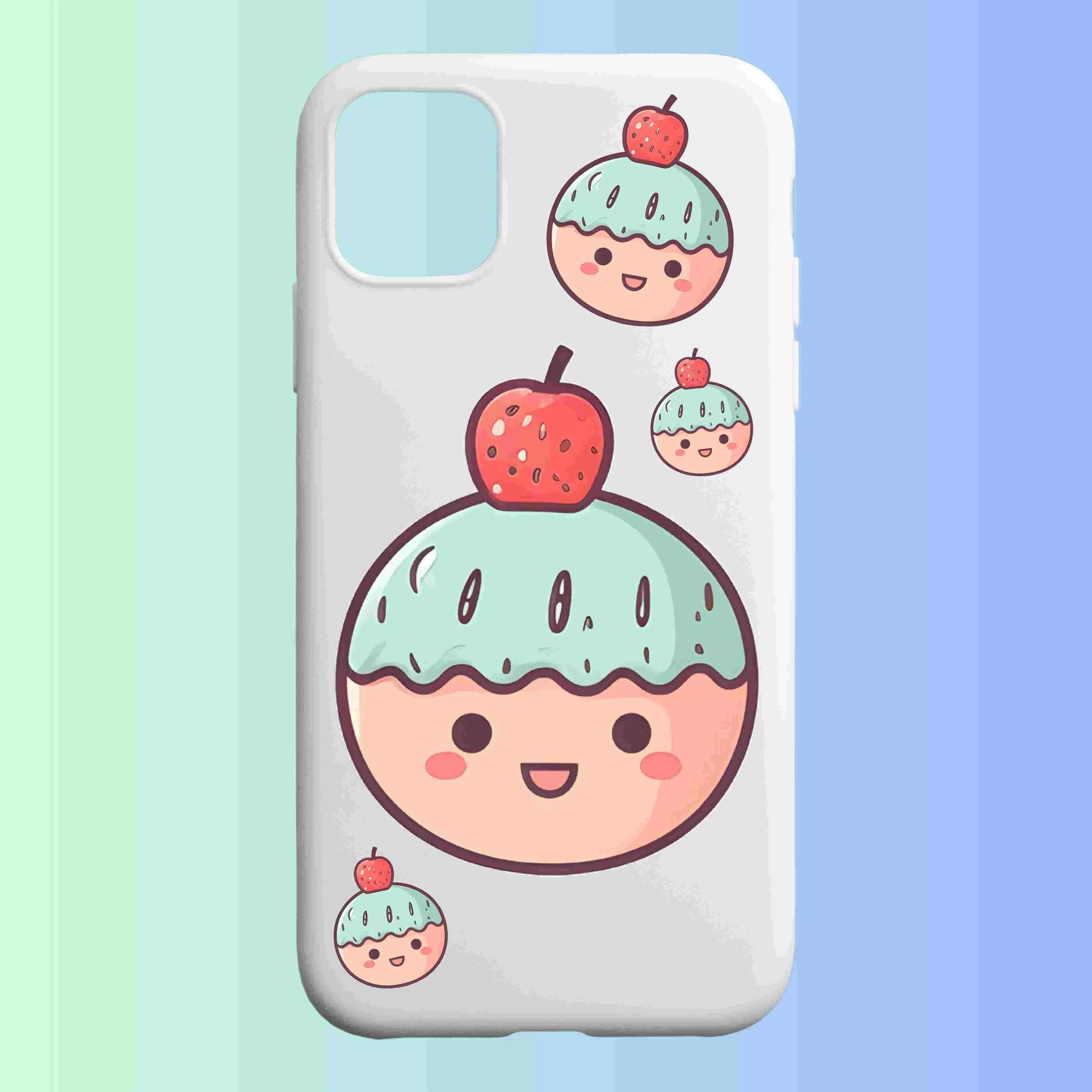 Cute Desserts Cartoon Characters - Digital Art SETCD002