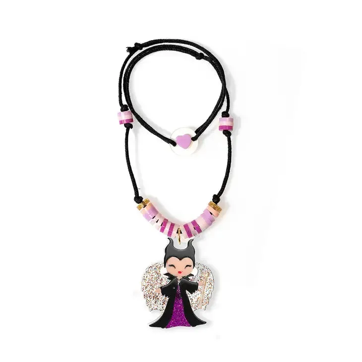 Cute Doll Black Dress Beads Necklace