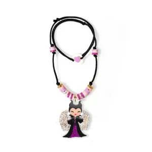 Cute Doll Black Dress Beads Necklace