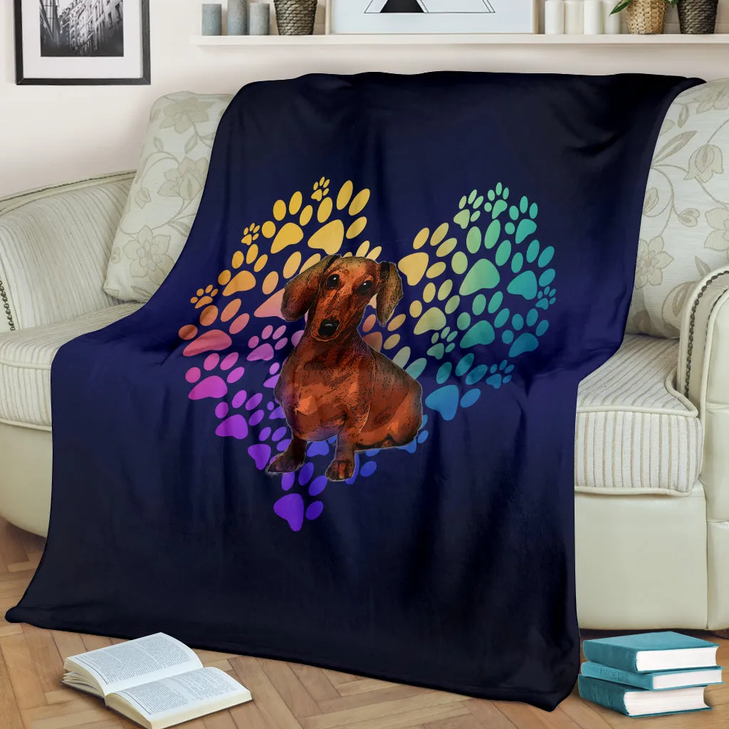 Dachshund Heart Blanket