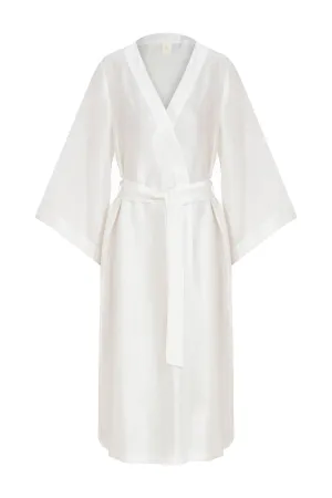 Dahlia Long Classic Silk Robe