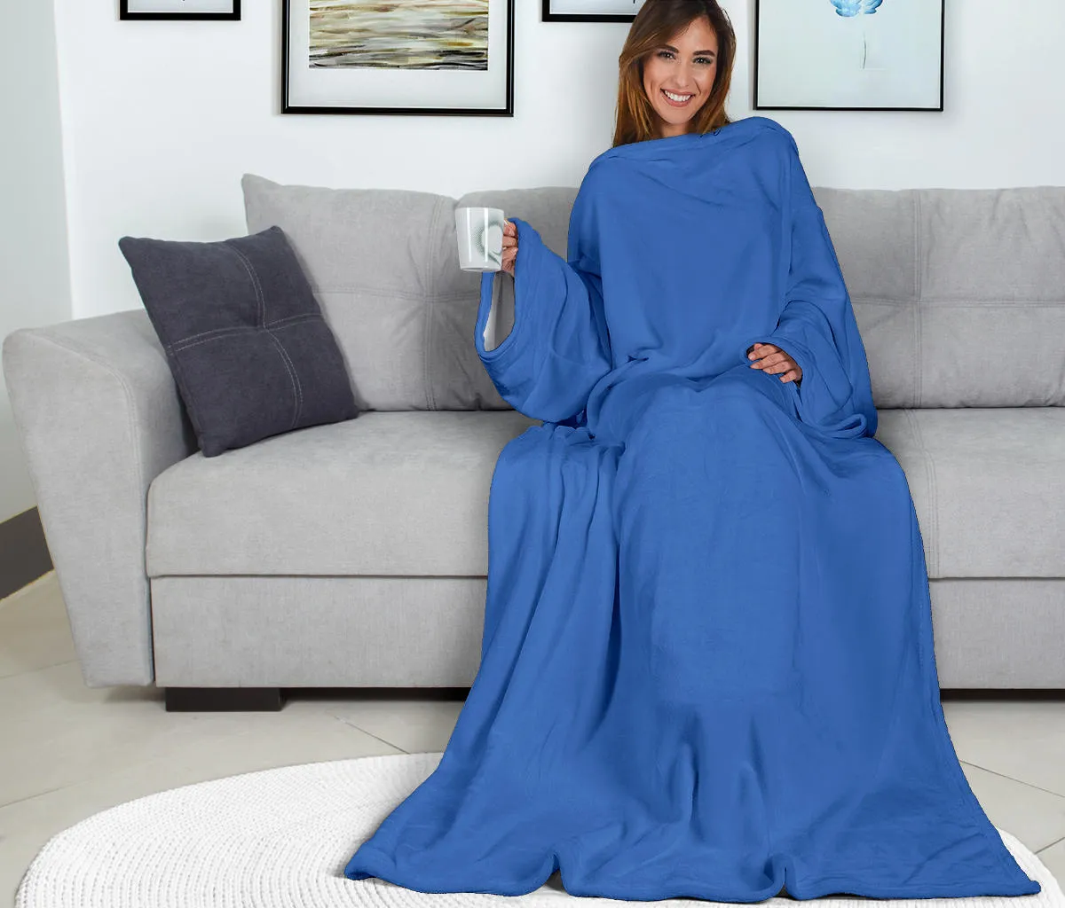 Dark Blue Adult Sleeve Blanket