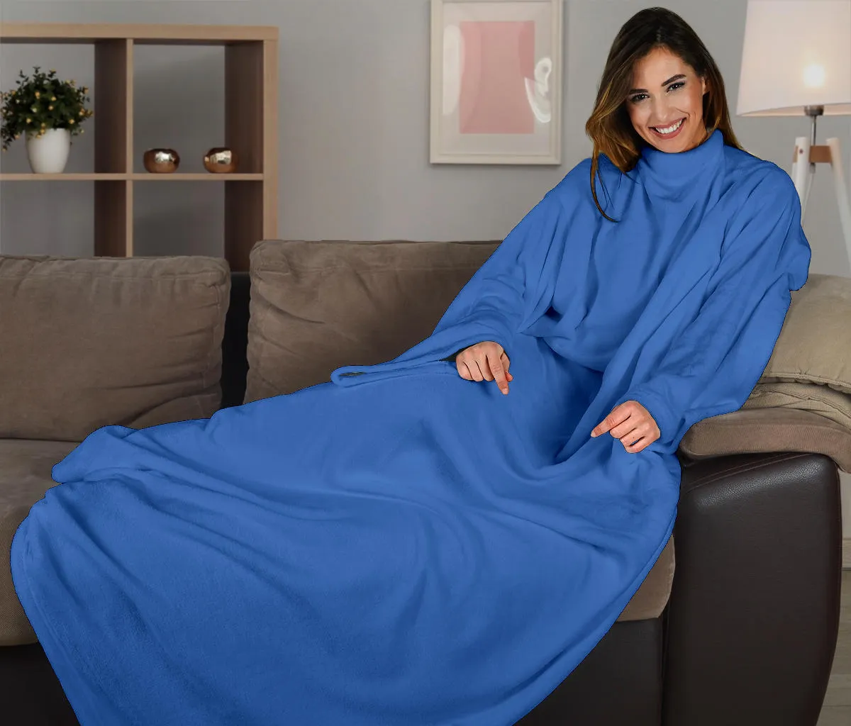Dark Blue Adult Sleeve Blanket
