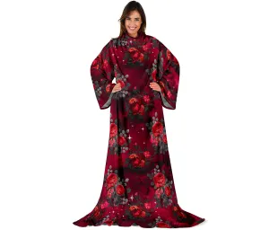 Dark Roses Adult Sleeve Blanket