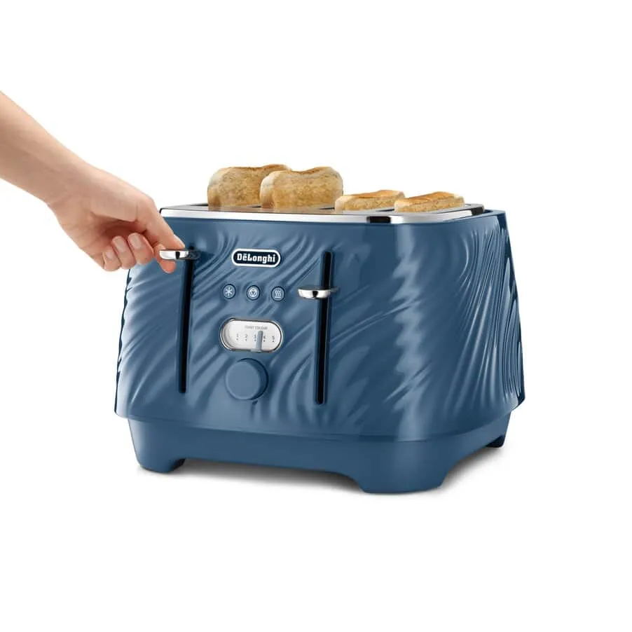 Delonghi Ballerina Seta 4 Slice Toaster Silk Blue CTDS4003.BL