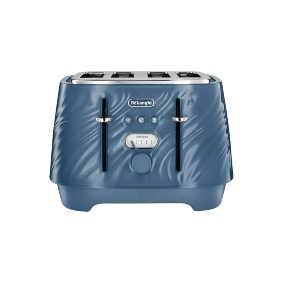 Delonghi Ballerina Seta 4 Slice Toaster Silk Blue CTDS4003.BL