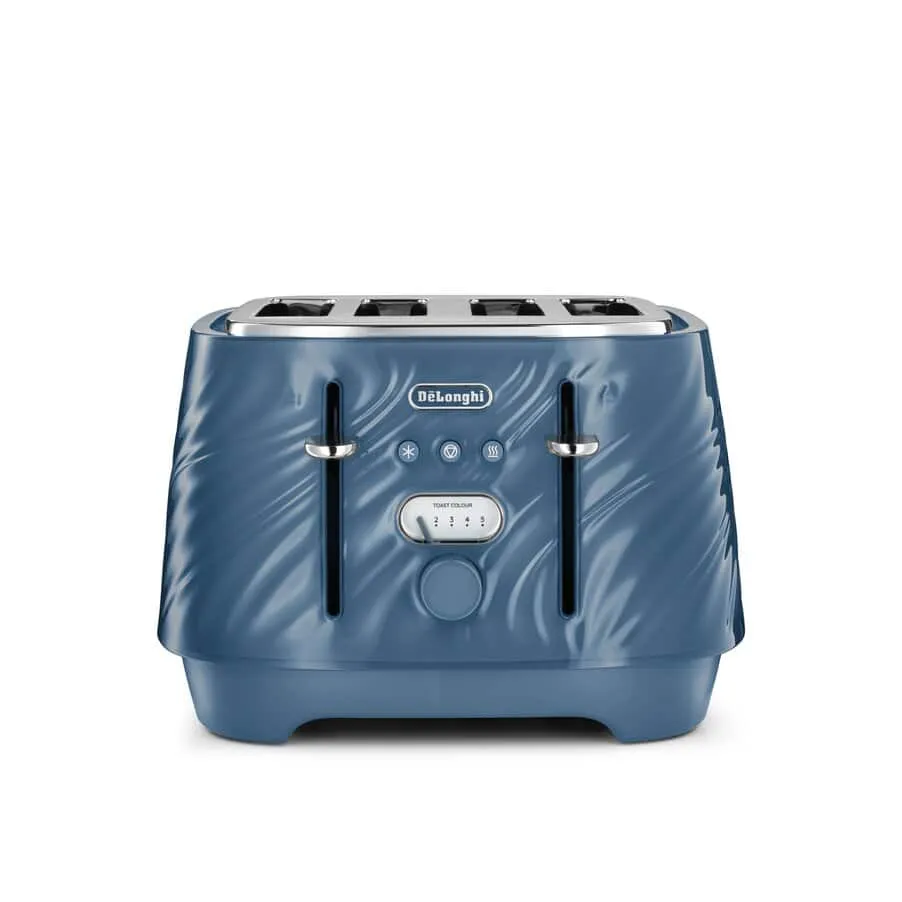 Delonghi Ballerina Seta 4 Slice Toaster Silk Blue CTDS4003.BL