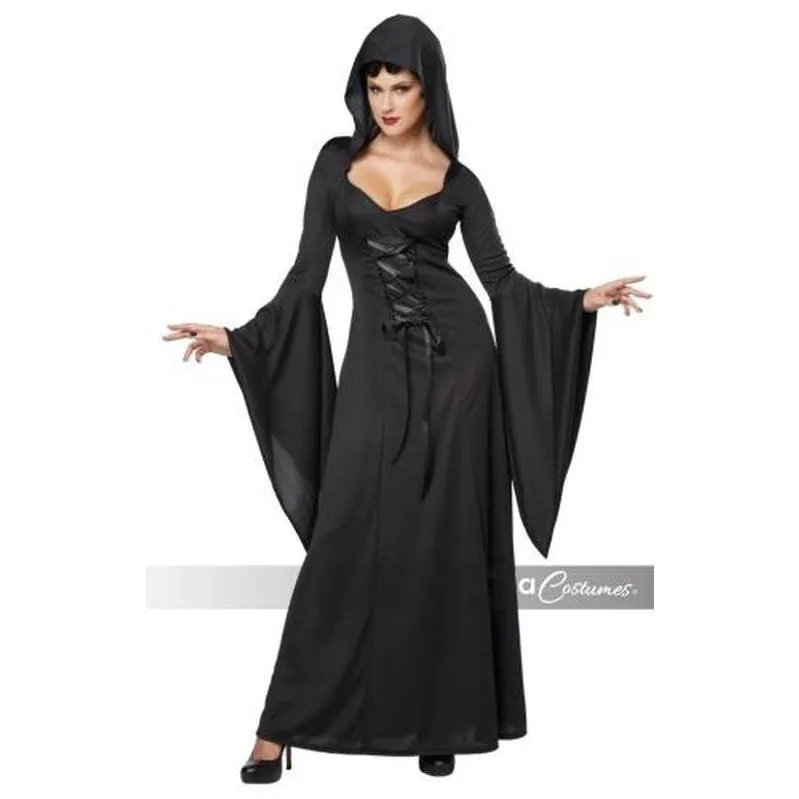 Deluxe Hooded Robe / Adult Black