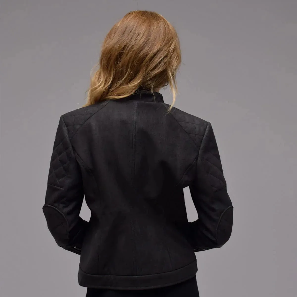 Diva Vegan Suede Jacket | Black