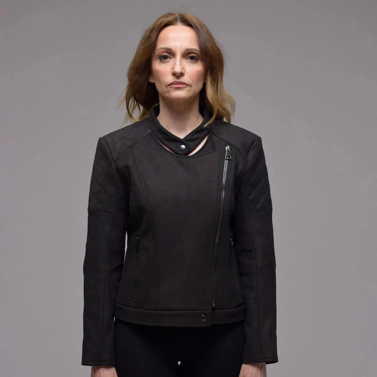 Diva Vegan Suede Jacket | Black