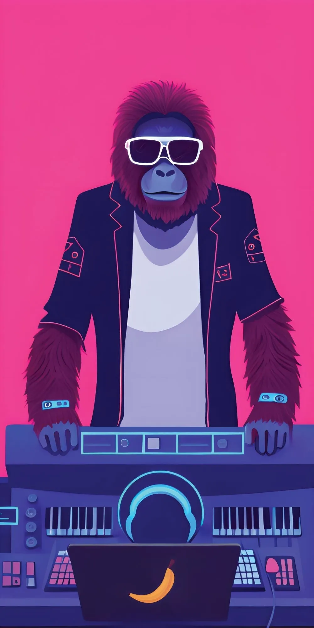 DJ Orangutan Acrylic Wall Panels Home Decor Wall Panels 2440mmm x 1220mm