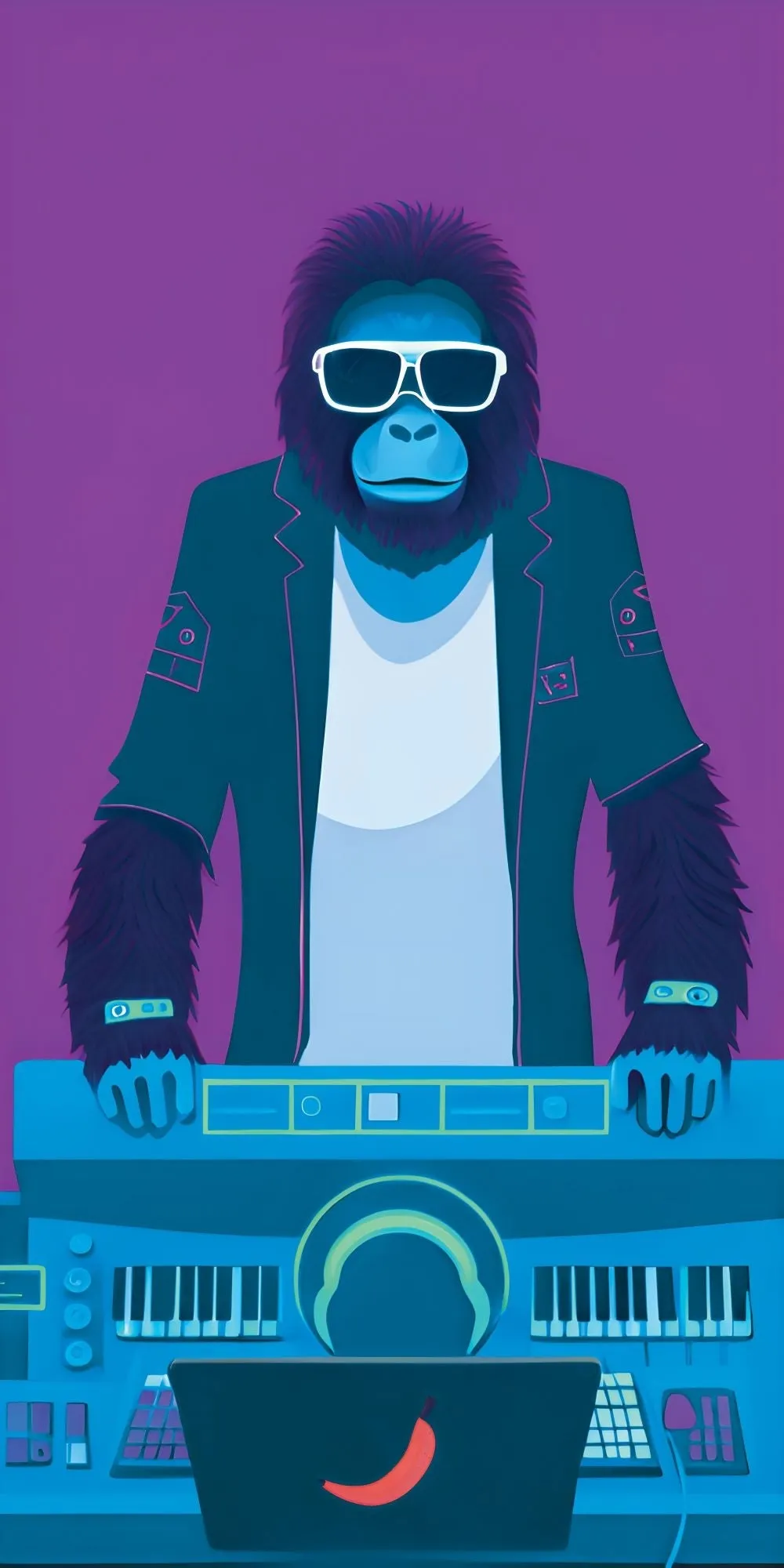 DJ Orangutan Acrylic Wall Panels Home Decor Wall Panels 2440mmm x 1220mm