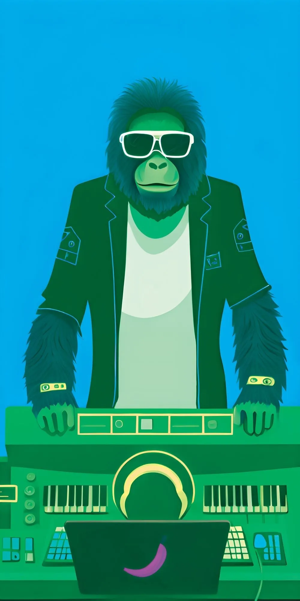 DJ Orangutan Acrylic Wall Panels Home Decor Wall Panels 2440mmm x 1220mm