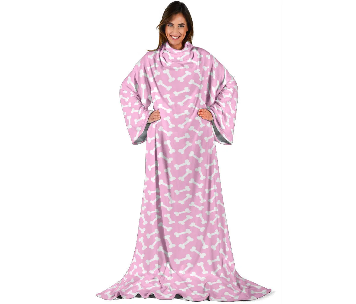 Dog Bones Adult Sleeve Blanket