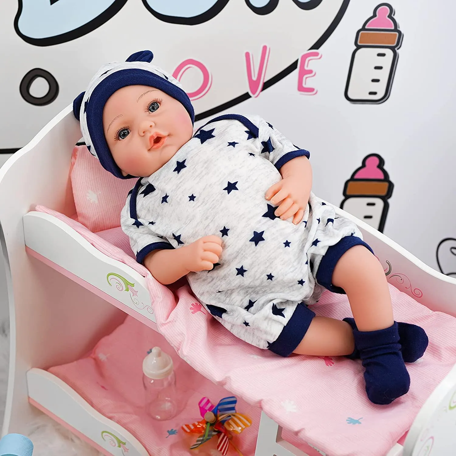 Dolls Wooden Bunk Bed